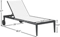Nizuc Mesh Waterproof Fabric Outdoor Patio Aluminum Mesh Chaise Lounge Chair - Sterling House Interiors