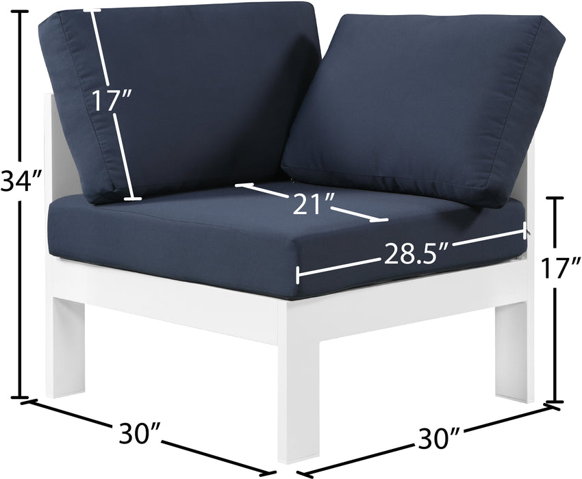 Nizuc Waterproof Fabric Outdoor Patio Aluminum Corner Chair - Sterling House Interiors