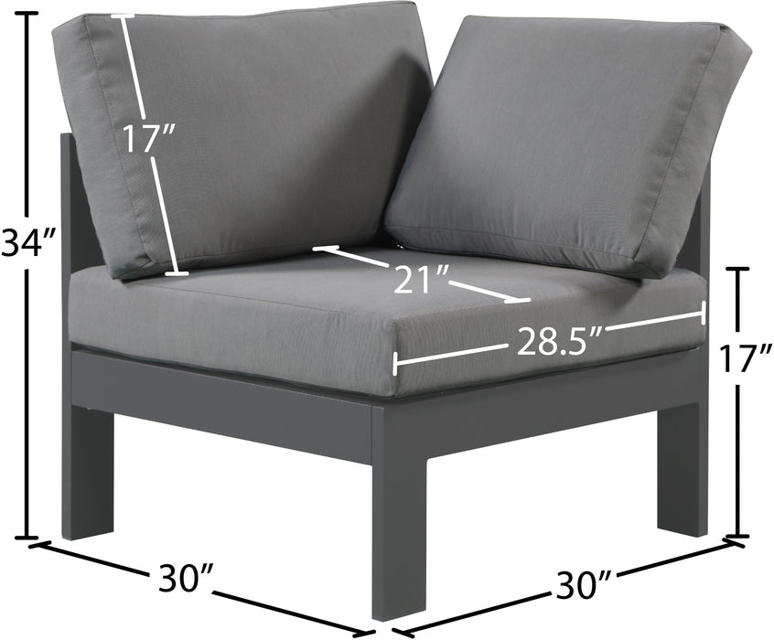 Nizuc Waterproof Fabric Outdoor Patio Aluminum Corner Chair - Sterling House Interiors