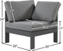 Nizuc Waterproof Fabric Outdoor Patio Aluminum Corner Chair - Sterling House Interiors