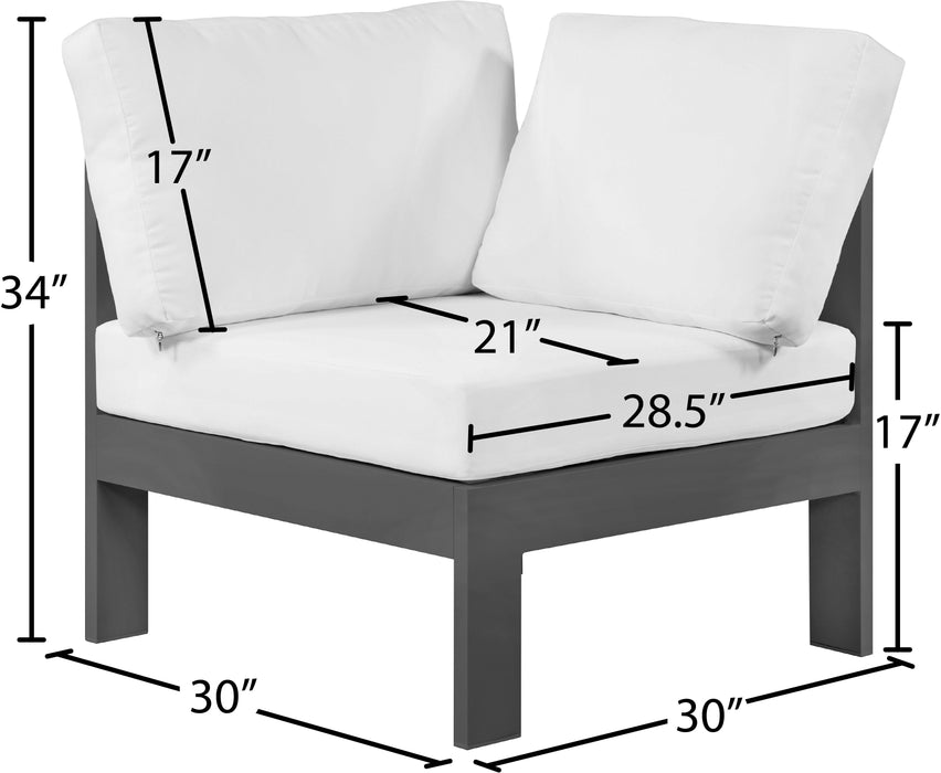 Nizuc Waterproof Fabric Outdoor Patio Aluminum Corner Chair - Sterling House Interiors