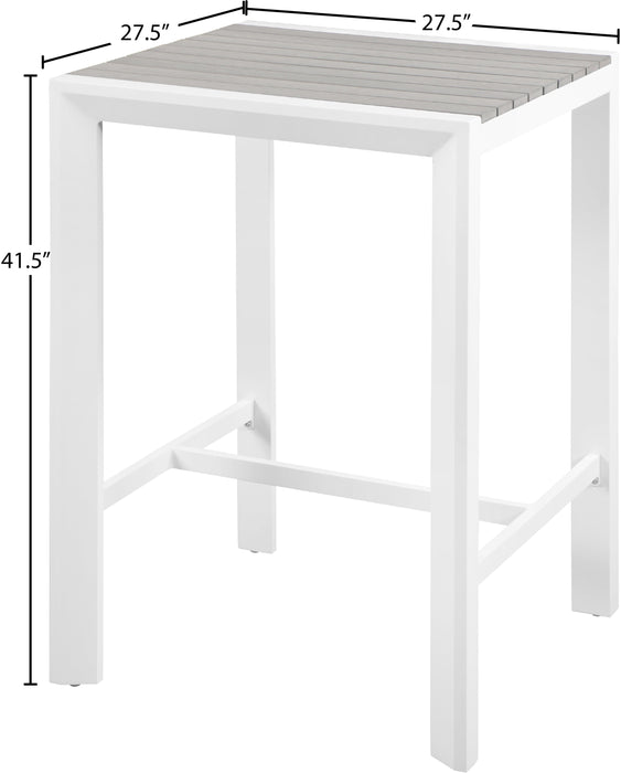 Nizuc Polywood Outdoor Patio Aluminum Square Bar Table - Sterling House Interiors