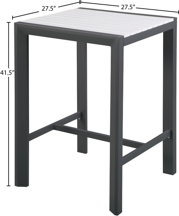 Nizuc Polywood Outdoor Patio Aluminum Square Bar Table - Sterling House Interiors