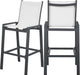 Nizuc White Mesh Waterproof Fabric Outdoor Patio Aluminum Mesh Barstool - Sterling House Interiors