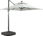 Nizuc White Waterproof Fabric Adjustable Outdoor Umbrella - Sterling House Interiors
