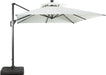 Nizuc White Waterproof Fabric Adjustable Outdoor Umbrella - Sterling House Interiors