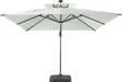 Nizuc White Waterproof Fabric Adjustable Outdoor Umbrella - Sterling House Interiors