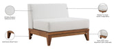 Rio Off White Waterproof Fabric Outdoor Patio Modular Armless Chair - Sterling House Interiors