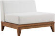 Rio Off White Waterproof Fabric Outdoor Patio Modular Armless Chair - Sterling House Interiors