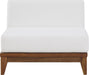 Rio Off White Waterproof Fabric Outdoor Patio Modular Armless Chair - Sterling House Interiors