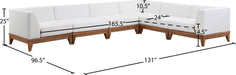Rio Off White Waterproof Fabric Outdoor Patio Modular Sectional - Sterling House Interiors