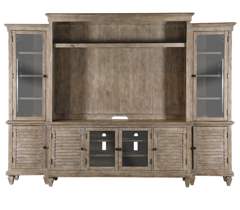 Lancaster Rustic Dovetail Grey Entertainment Wall