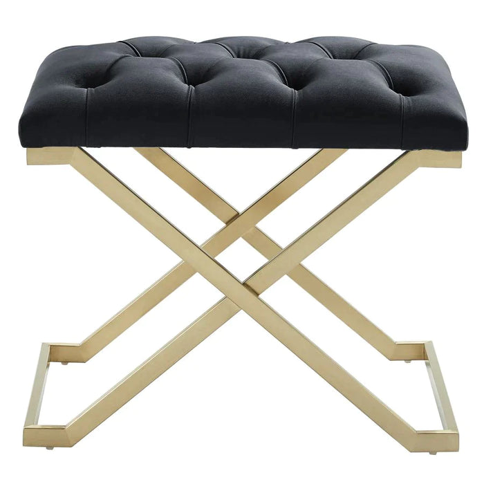 Rada Bench in Black/Gold - Furniture Depot