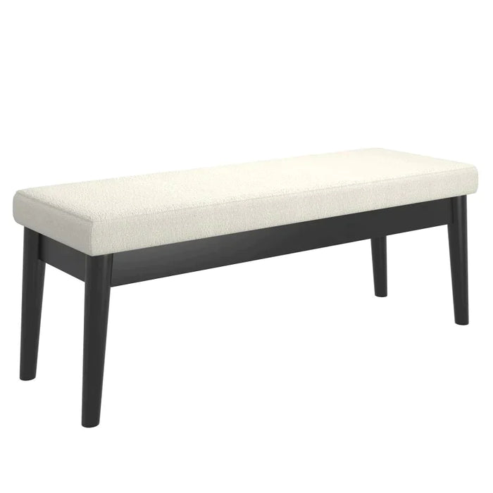 Pebble Bench in Cream Boucle - Furniture Depot