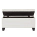 Winston Rectangular Storage Ottoman in White - Furniture Depot