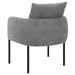 Petrie Accent Chair in Grey with Black Leg - Furniture Depot