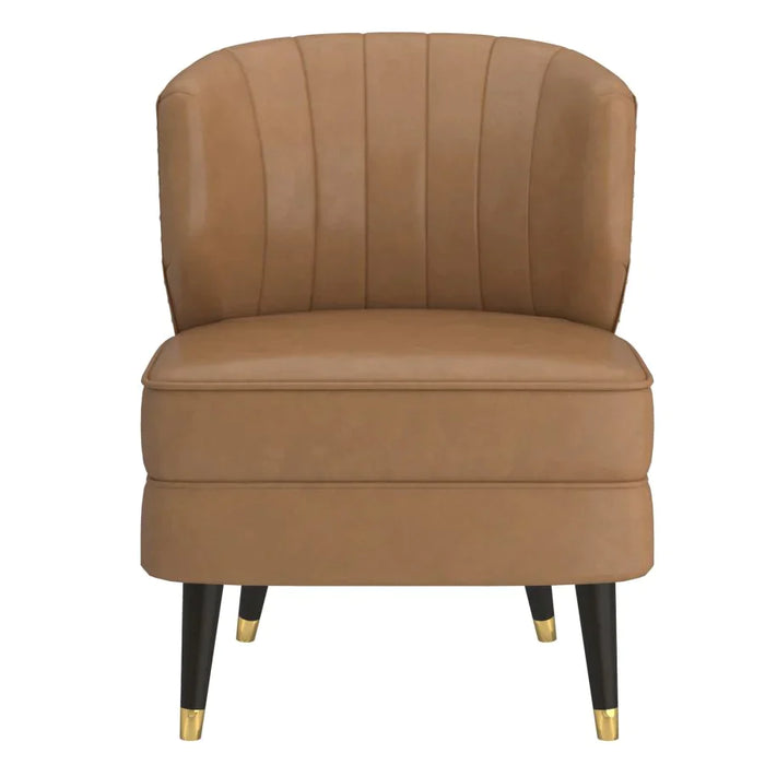 Kyrie Accent Chair in Saddle - Furniture Depot