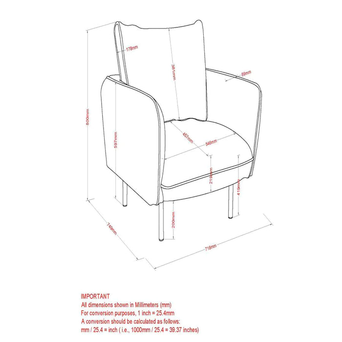 Ryker Accent Chair in Grey-Beige - Furniture Depot