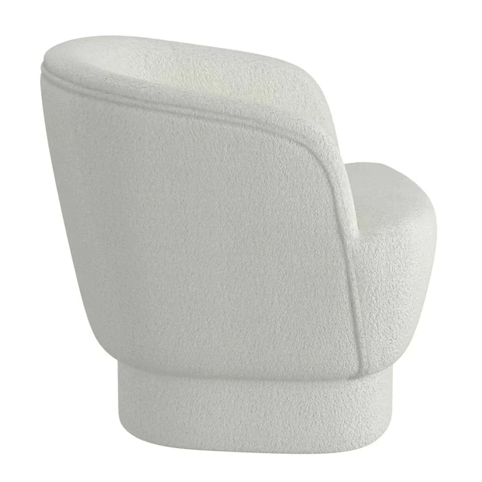 Cuddle Accent Chair in White Boucle - Furniture Depot