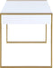 Victoria White / Gold Desk/Console - Sterling House Interiors