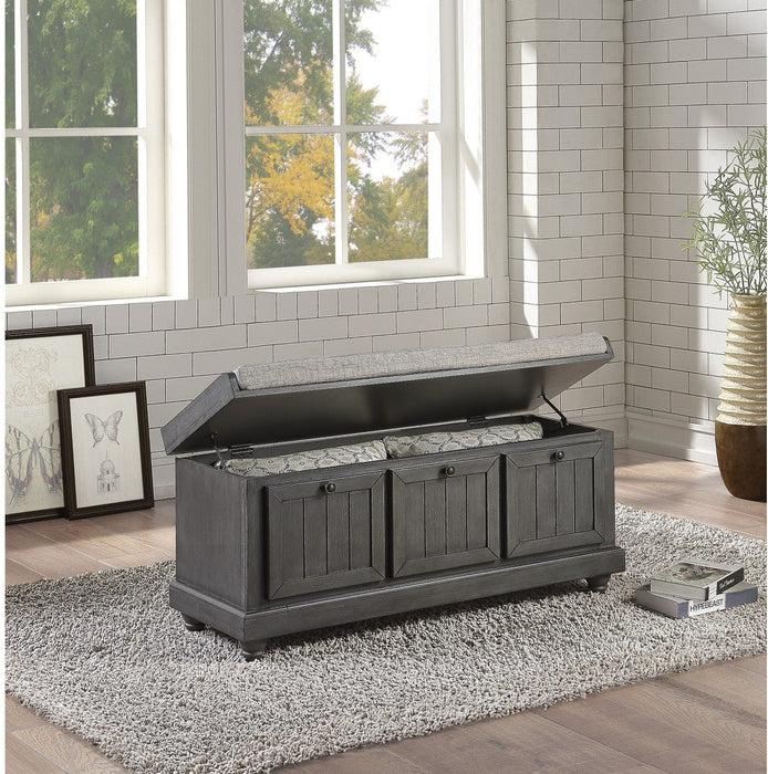 Woodwell Storage Bench - Grey