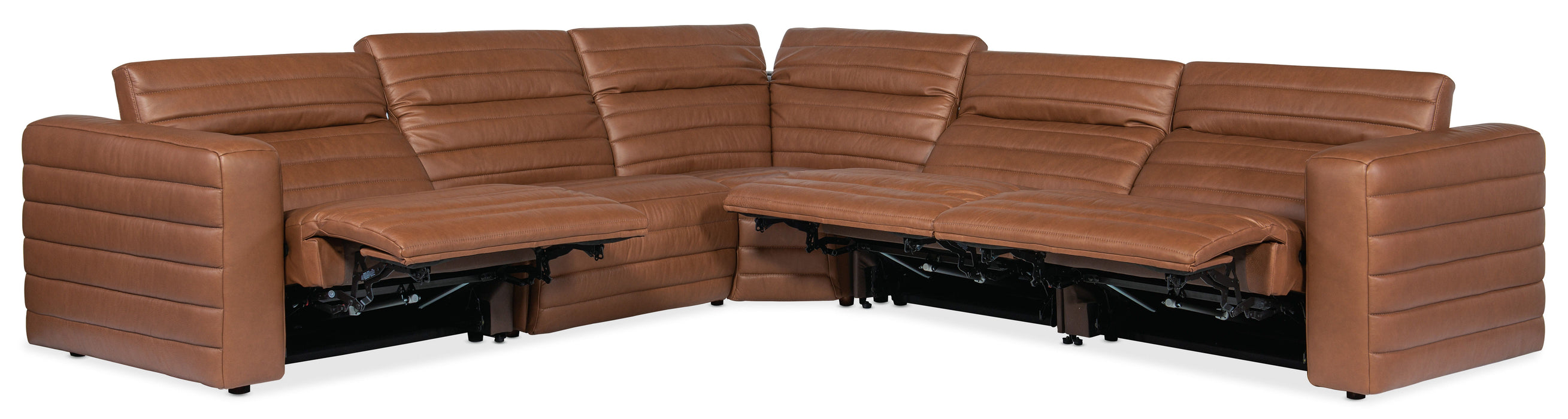 Chatelain 5-Piece Power Headrest Sectional With 2 Power Recliners