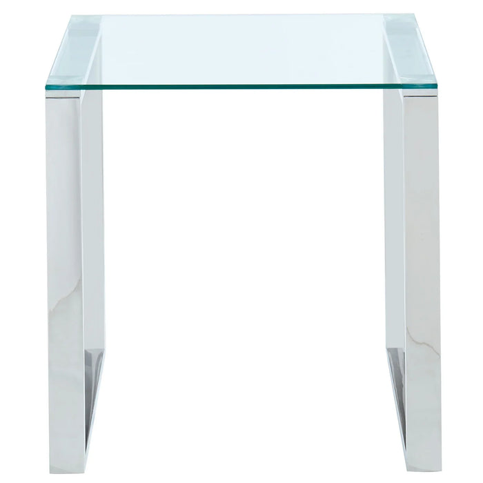 Zevon Accent Table in Silver - Furniture Depot