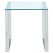 Zevon Accent Table in Silver - Furniture Depot