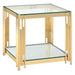 Estrel Large Accent Table in Gold - Furniture Depot