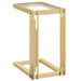 Estrel Small Accent Table in Gold - Furniture Depot