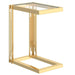 Estrel Small Accent Table in Gold - Furniture Depot