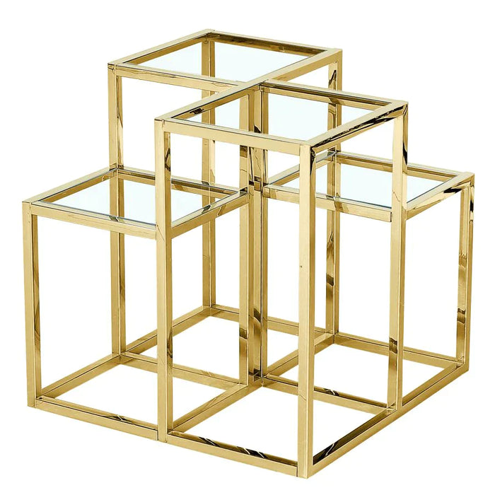 Casini Accent Table in Gold - Furniture Depot