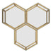 Fleur 3pc Accent Table Set in Gold - Furniture Depot