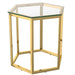 Fleur Accent Table in Gold - Furniture Depot