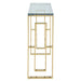 Eros Console Table in Gold - Furniture Depot