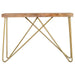 Madox Console Table in Natural & Aged Gold - Furniture Depot