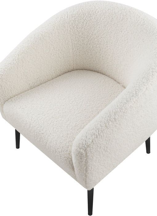 Barlow White Faux Sheepskin Fur Accent Chair - Sterling House Interiors