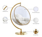 Luna White Faux Fur Acrylic Swing Accent Chair - Sterling House Interiors