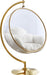Luna White Faux Fur Acrylic Swing Accent Chair - Sterling House Interiors