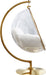 Luna White Faux Fur Acrylic Swing Accent Chair - Sterling House Interiors