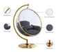 Luna Fabric Acrylic Swing Bubble Accent Chair (2 Boxes) - Sterling House Interiors
