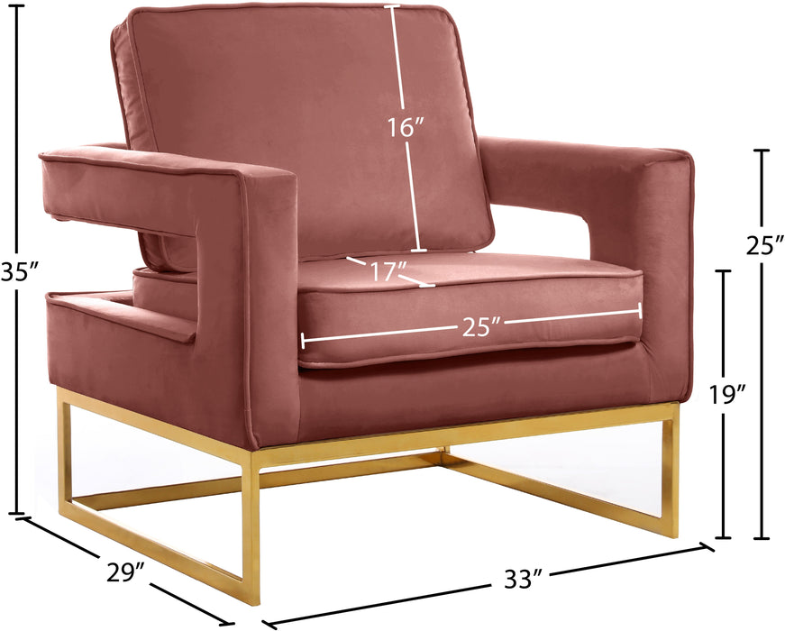 Noah Velvet Accent Chair - Sterling House Interiors