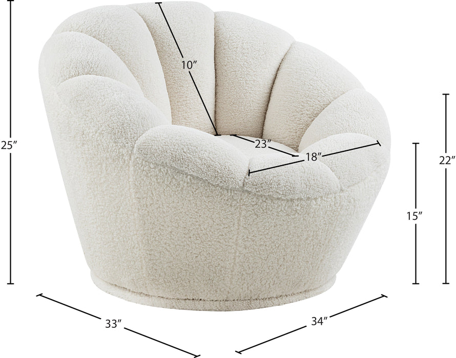 Dream White Faux Sheepskin Fur Accent Chair - Sterling House Interiors