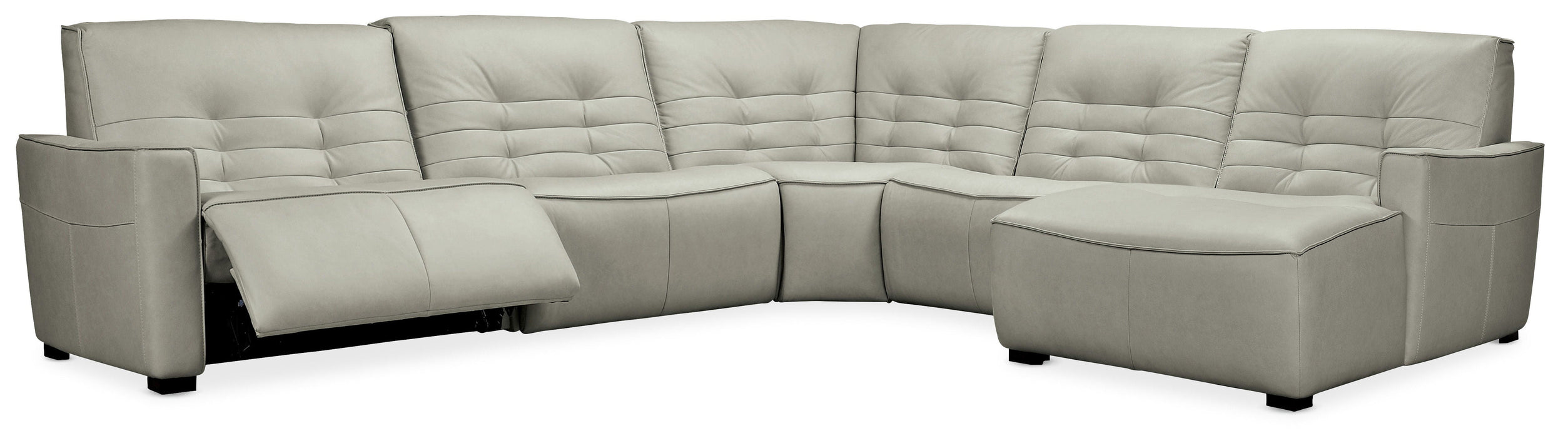 Reaux 5-Piece RAF Chaise Sectional With 2 Power Recliners