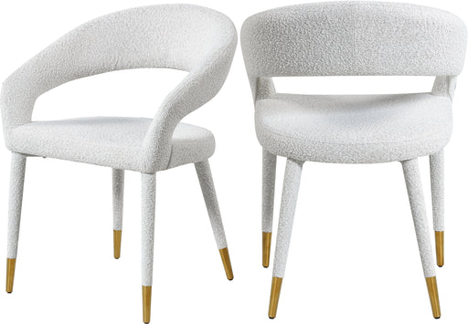 Destiny Cream Boucle Fabric Dining Chair - Sterling House Interiors