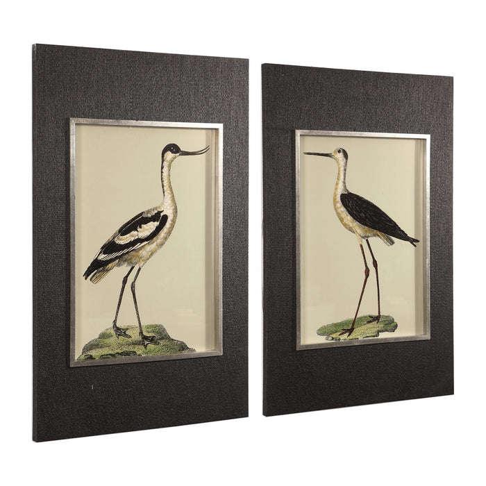 Birds On The Shore Prints (Set of 2) Black