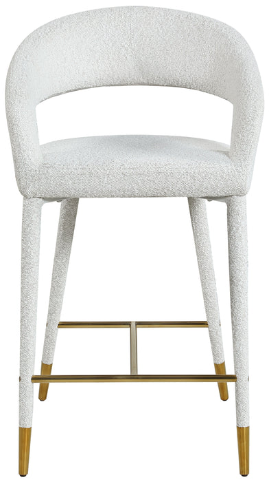 Destiny Cream Fabric Stool - Sterling House Interiors