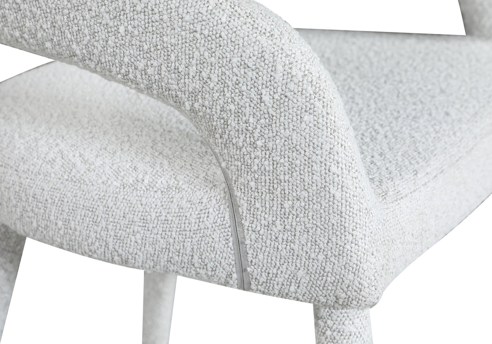 Destiny Cream Fabric Stool - Sterling House Interiors