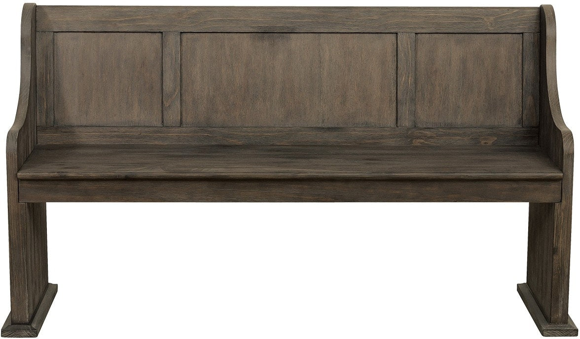 Toulon  Dining Room Bench With Curved Arms