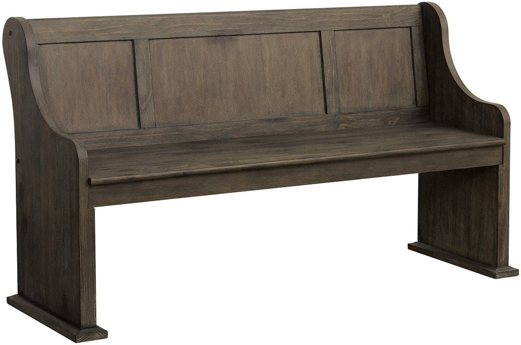 Toulon  Dining Room Bench With Curved Arms